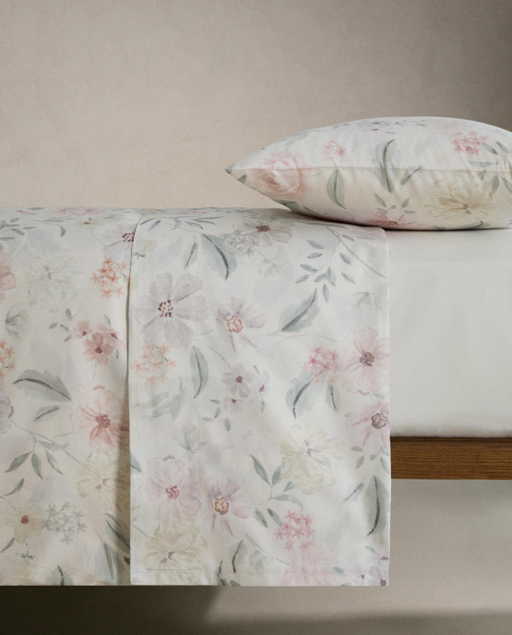 Пододеяльник Zara Home сатин, хлопок 100%, с цветочным принтом, 6166/088
