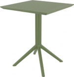 Стол пластиковый складной Siesta Contract Sky Folding Table 60, оливковый