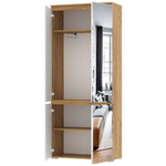 Шкаф 2С2ЗР "ГРЕТТА" Дуб Крафт золотой - Белый с зеркалом