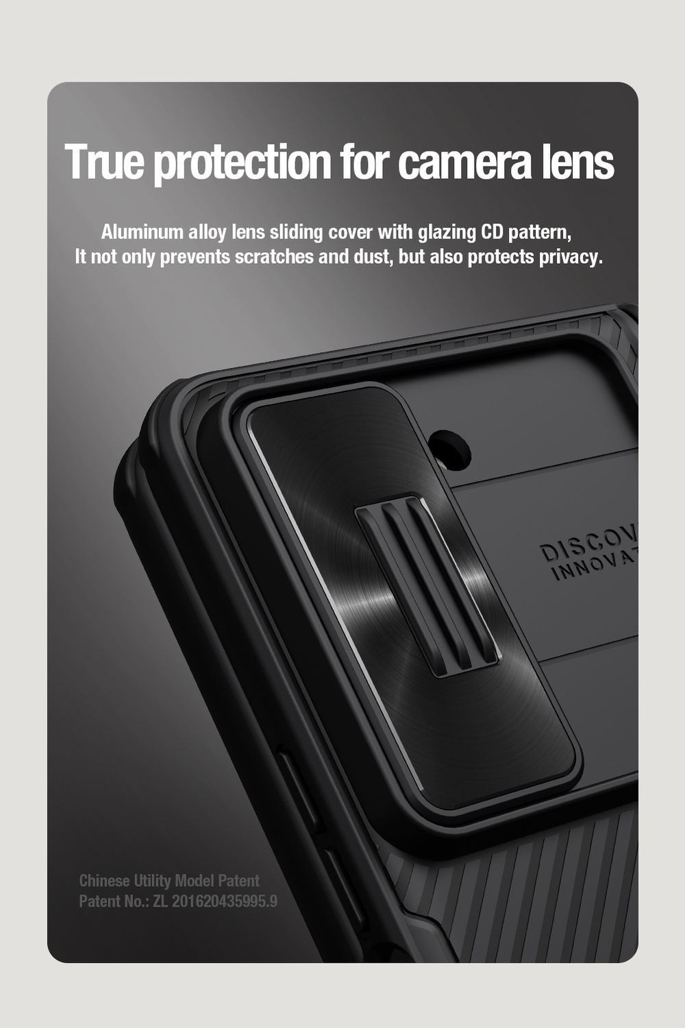Чехол с держателем для S Pen на Samsung Galaxy Z Fold 5 от Nillkin, серия CamShield Fold Case-Pen Holder Version, с сдвижной шторкой для камеры