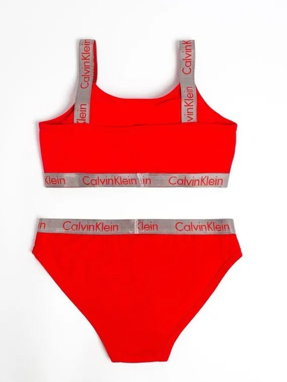 Комплект женский (топ, трусы), цвет красный МИКС, размер 44-46