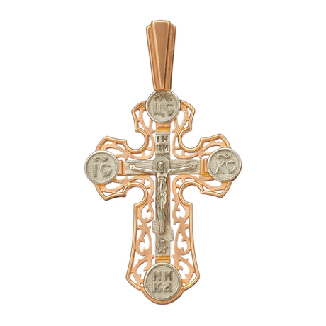 Крест из серебра/Позолота,Родий