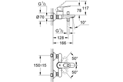Смеситель для ванны GROHE BauLoop 23341000