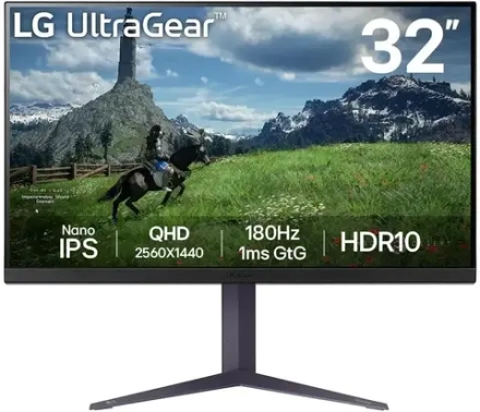 Монитор ЖК LG UltraGear 32GS85Q-B 31.5" Black 1ms HDMI, DisplayPort (32GS85Q-B.ARUZ)