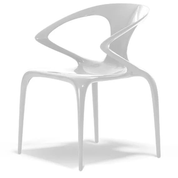 Стул Ava белый глянцевый