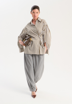 Рубашка с объемными рукавами