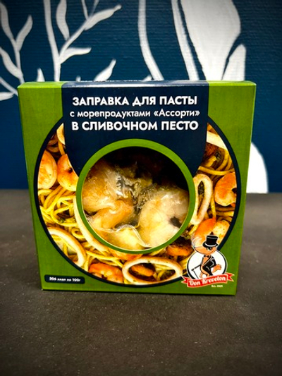 Заправка для пасты с морепродуктами в сливочном ПЕСТО