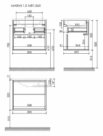 Тумба с раковиной Sancos Marmi 1.0 MR1.060EG дуб галифакс натуральный
