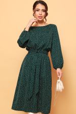 Платье с поясом в мелкий горошек DStrend (Акция)