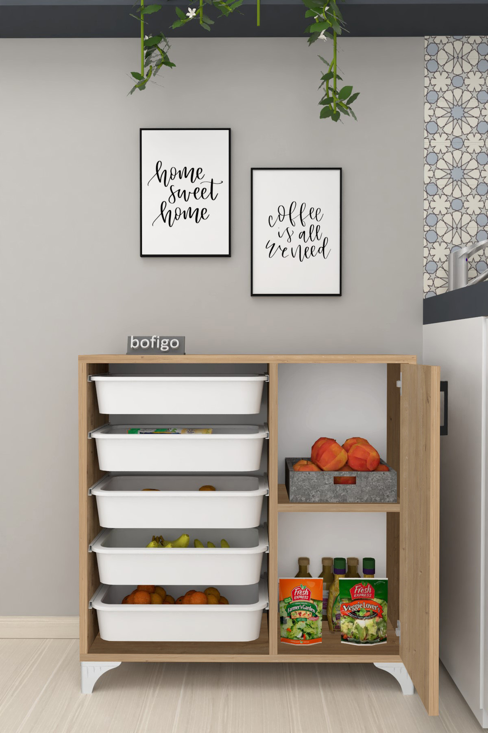 Стеллаж KAYRA - дуб