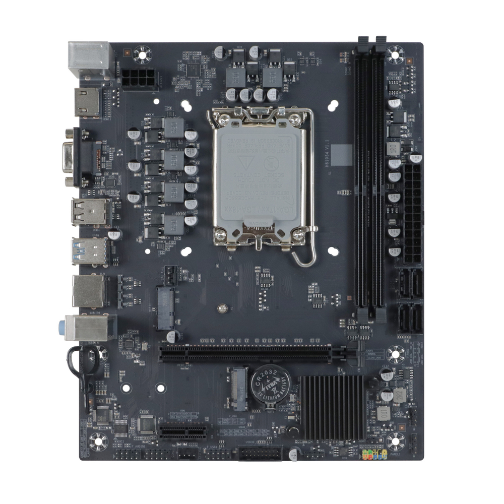 Материнская плата BaseTech H610M-VH, Socket1700, mATX, Retail, 2xDDR4, PCIe5.0, 1xM.2, GLAN, M.2 WiFi, 2xPS/2, 4xUSB2, 4xUSB3, VGA, HDMI (BT-H610M-VH)