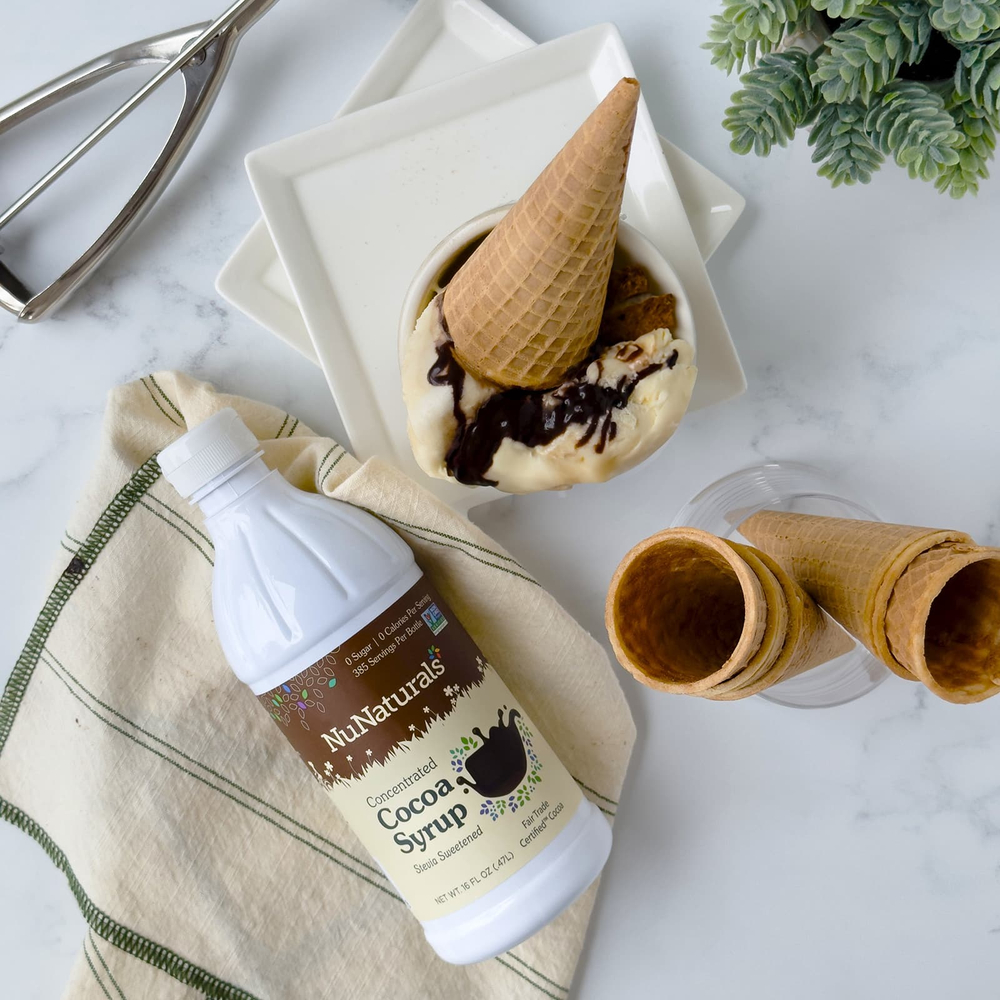 NuNaturals, концентрированный какао-сироп, подслащенный стевией, 0,47 л (16 жидк. унций)