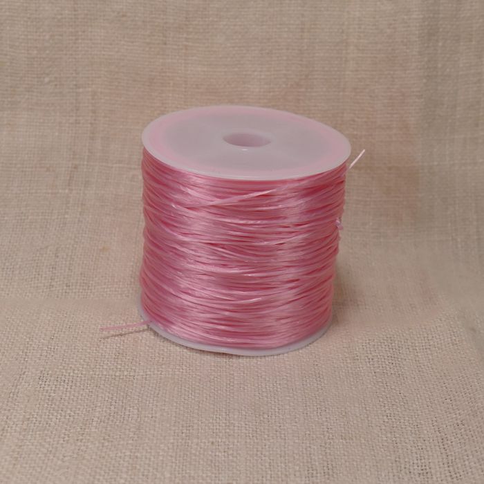 Спандекс плоского сечения, розовый, 0.7 мм (1 метр)