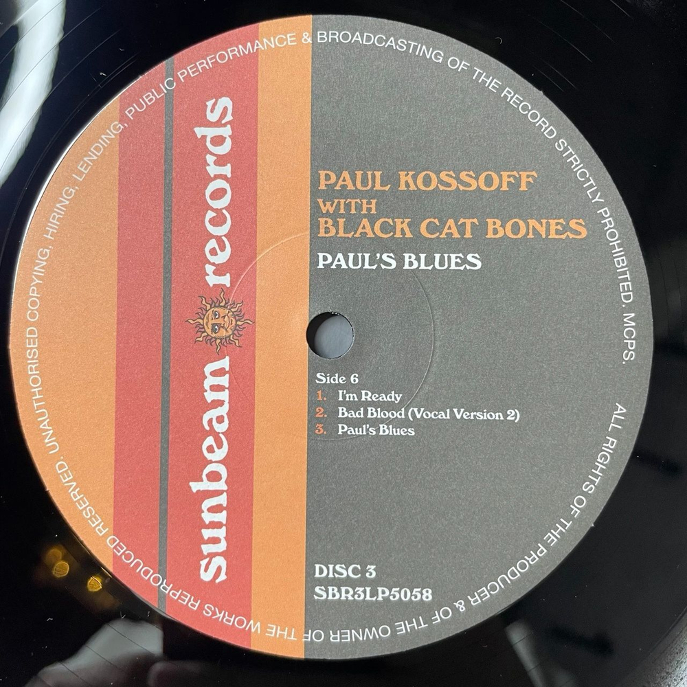 Винтажная виниловая пластинка LP Paul Kossoff With Black Cat Bones Pauls Blues (UK 2008)
