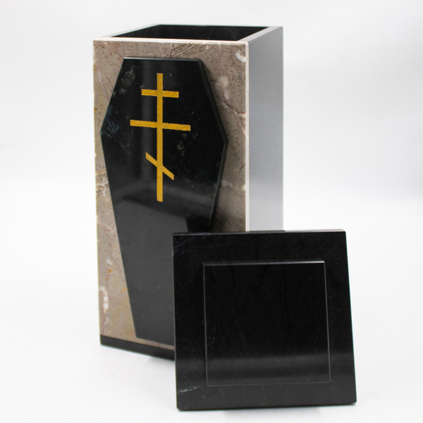 Урна для праха "Мавзолей" бежевый мрамор