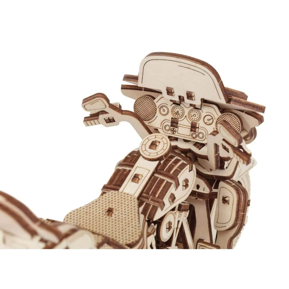 Мотоцикл байк Туринг (EWA) - Деревянный конструктор, сборная механическая модель, 3D пазл