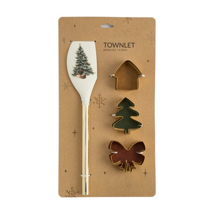 Набор для выпечки молочно-золотистый из 4 предметов