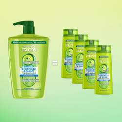 Garnier Fructis Strength & Shine - укрепляющий шампунь для всех типов волос /   1000  ml  / GTIN 3600542556675