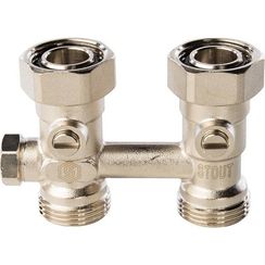 Узел нижнего подключения радиатора STOUT прямой 3/4 для однотрубной системы 32851