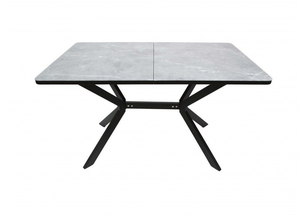 Стол Миллер стекло ф/п бабочка раздвижной чёрный (комплект ног №3)
