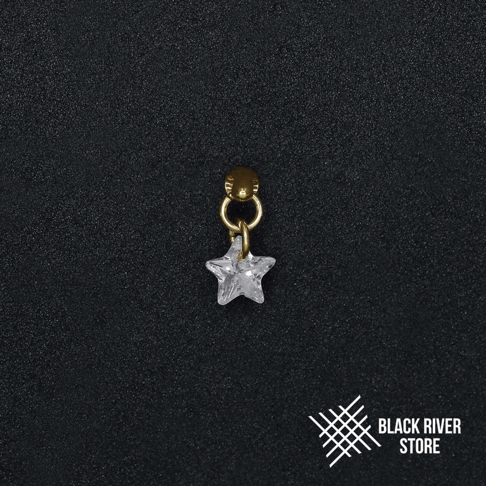 Pendant Star Crystal PVD Yellow