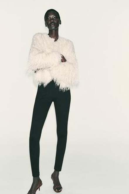 ZARA ЛЕГИНСЫ С ШИРОКИМ ПОЯСОМ, ЧЕРНЫЙ