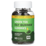 Nobi Nutrition, Жиросжигающие жевательные таблетки с зеленым чаем, 60 жевательных таблеток на основе пектина