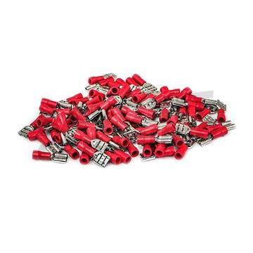 Клемма акуст. AURA ATS-1563 6.3мм красный (100)