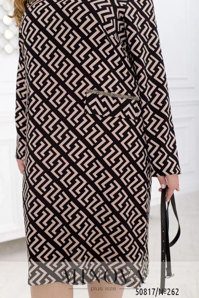 Платье 262-черно- бежевый Minova