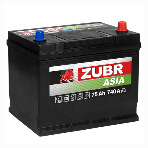 Аккумулятор ZUBR Premium Asia (75Ah, 740A, R+) ZPA750