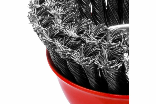 Щетка-крацовка чашечная для УШМ двухрядная (120 мм, М14) MIRAX 35104-120-2