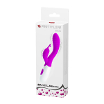 Лиловый вибратор-кролик 20см c ребристым рельефом Pretty Love Pete Bunny Vibrator BI-014705