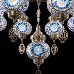 Citilux Каир CL419186 Люстра подвесная Мозаика Синяя