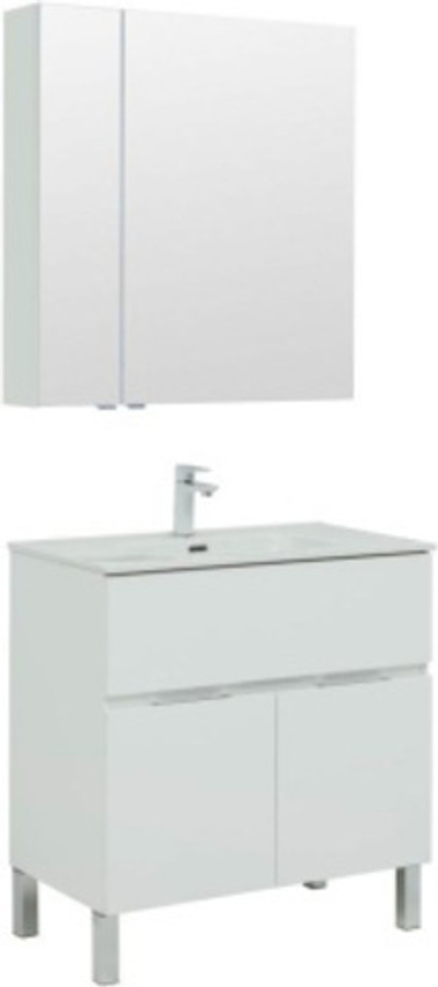 Мебель для ванной Aquanet Алвита New 80 1 ящик, 2 дверцы, белый матовый