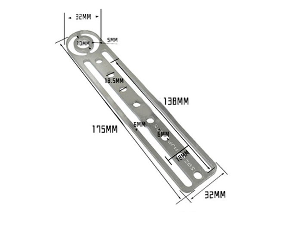 Parallel m10 bracket 175mm