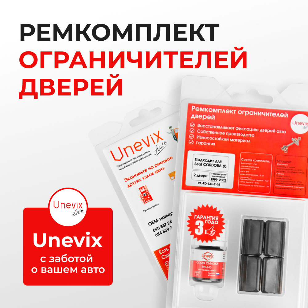 Ремкомплект ограничителей дверей Seat CORDOBA (I) 6K (2 двери, тип 33) 1999-2002