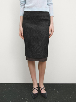 Massimo Dutti Трикотажный свитер из смесовой альпаки с воротником поло, небесно-голубой