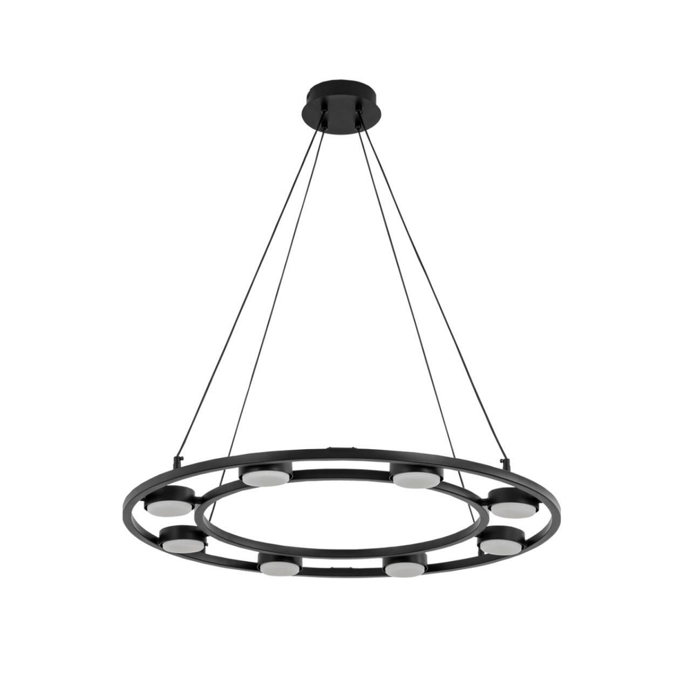 8340/8 MODERNI черный, металл Люстра подвесная LED GX53 8*7W 220V TORINA