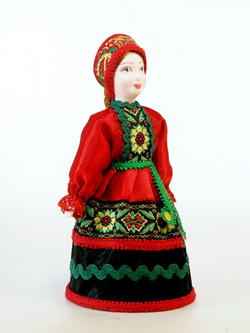 Кукла коллекционная Девочка в праздничном русском костюме