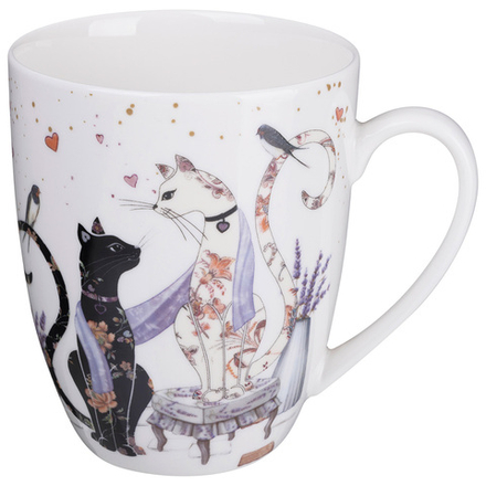 КРУЖКА LEFARD "ЛАВАНДОВЫЕ КОТЫ" 430 МЛ (КОР=24ШТ.)