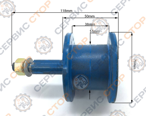Ролик натяжителя ходового ремня ширина 35 мм 195N