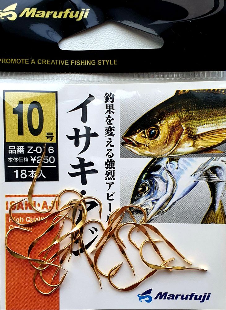 Крючки MARUFUJI Z-016 ISAKI AJI GOLD