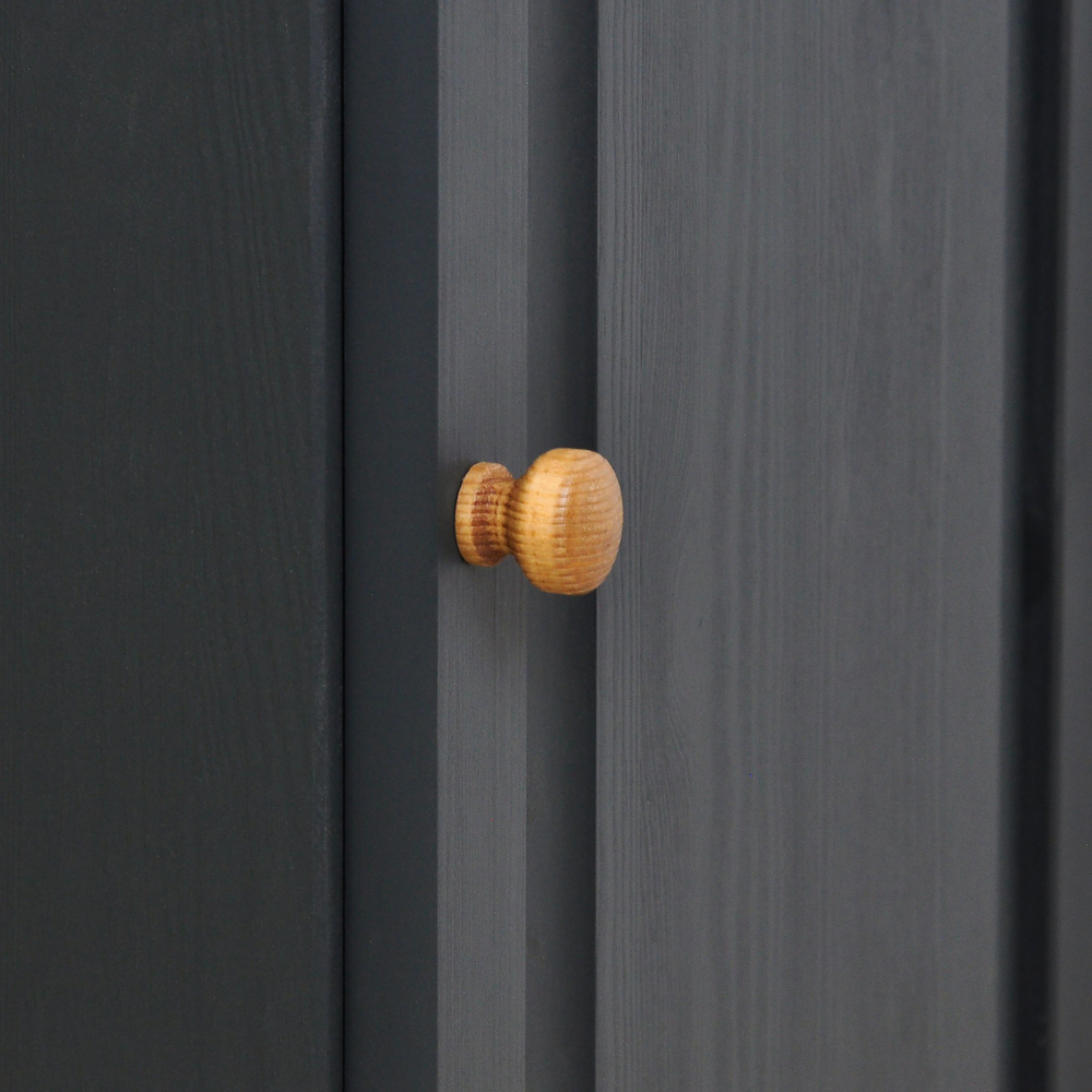 Тумба, 48х39х81, Лена, однодверная, из массива дерева, с ящиком, буфет для кухни, серый, Dipriz