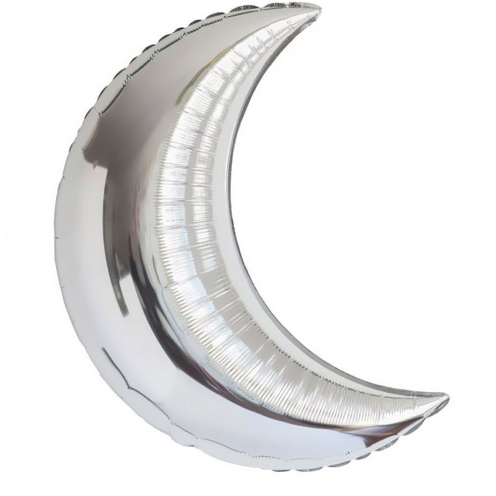 FM (35&#39;&#39;/89 см) Фигура, Полумесяц, Серебро, 1 шт.