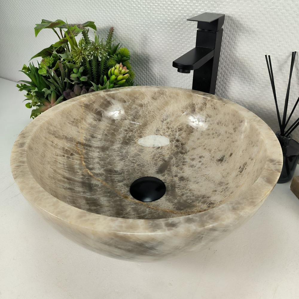 Раковина из оникса Bowl Grey BO-64545 40*40*15 0201