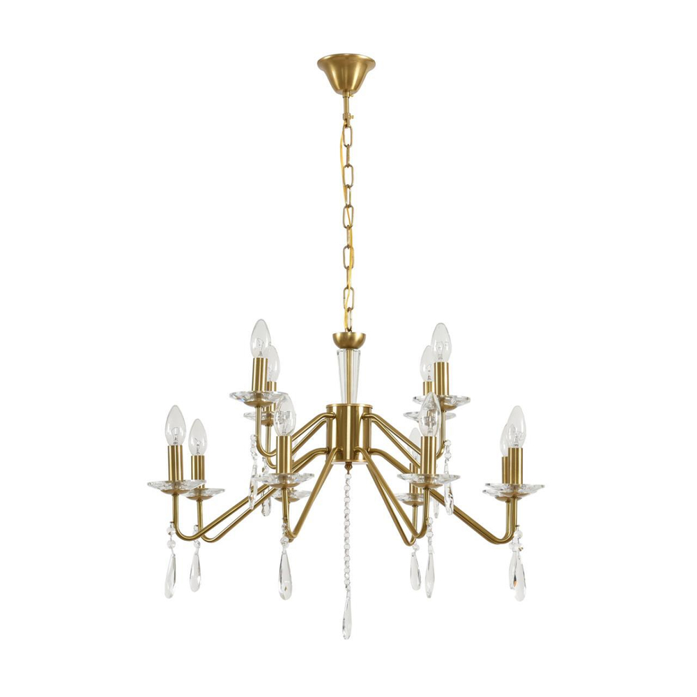 8319/12 CLASSI шампань/прозрачный, металл/хрусталь Люстра E14 12*40W 220V SEVERINA