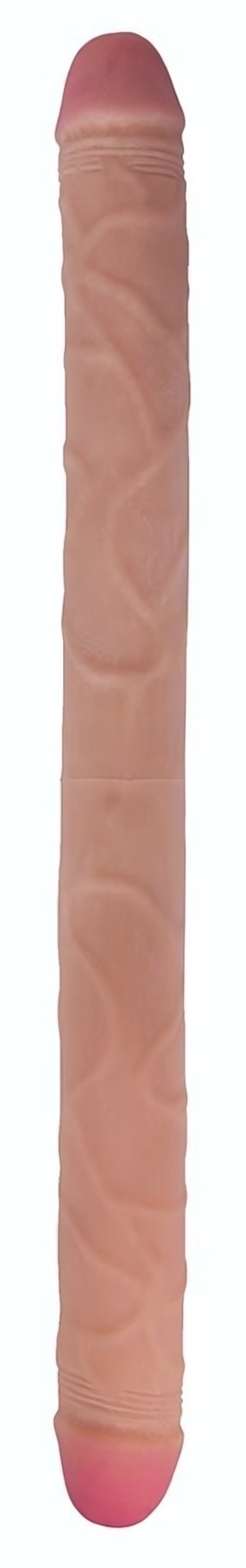 Крупный двусторонний фаллоимитатор - 55,5 см. (Цвет: телесный)