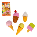 Набор ластиков на блистере "Пироженки" 4 шт, 2 вида микс, С-40383