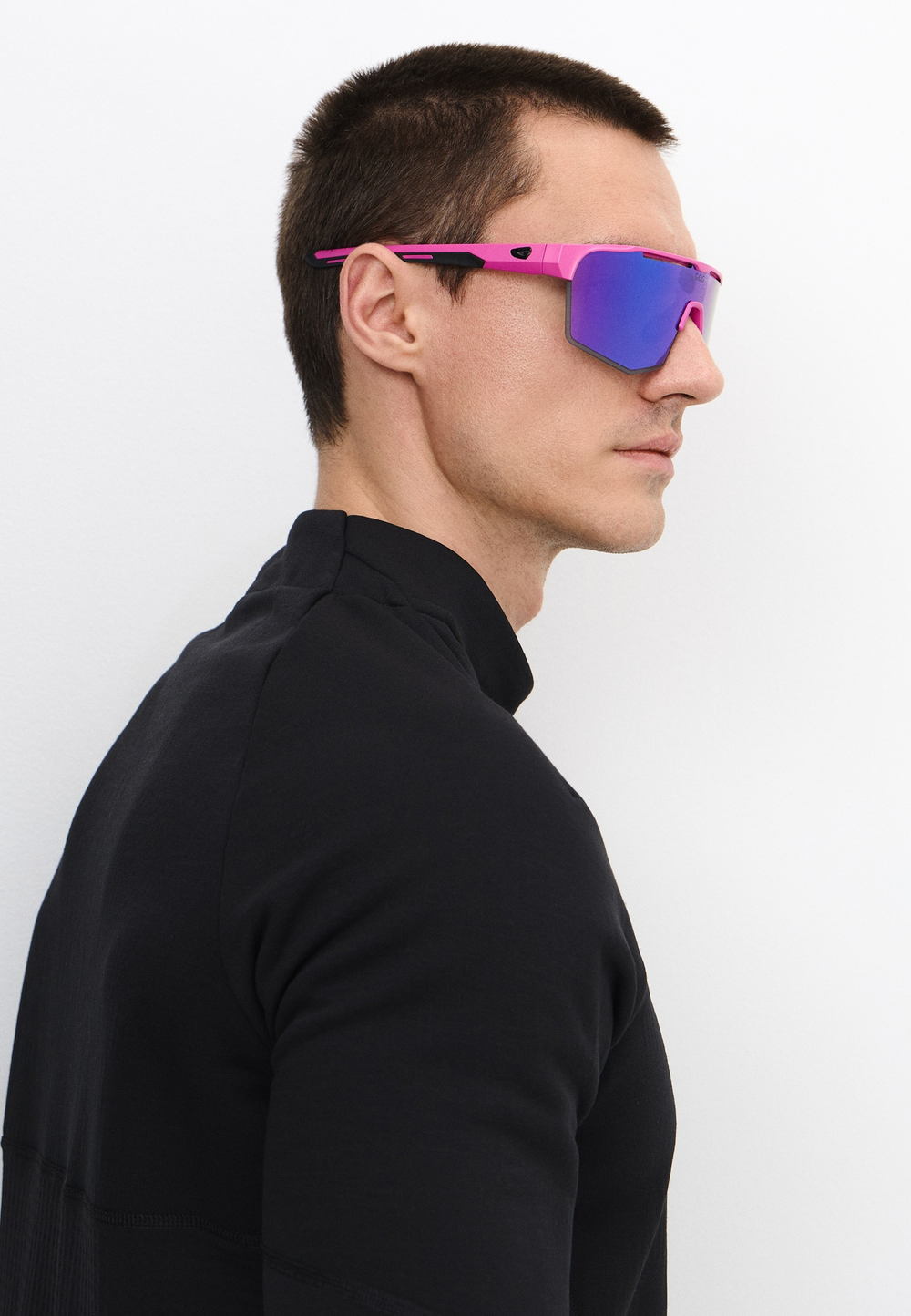 Спортивные очки GOG Athena / Matt Neon Pink-Black / White-Blue Lens