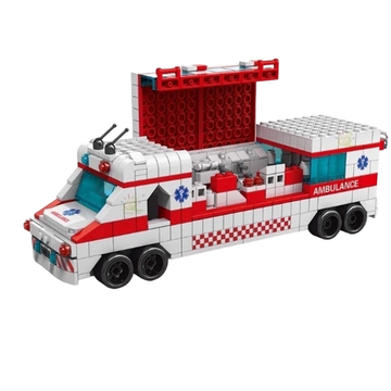 Конструктор - автобус " Пожарная помощь " 6 в 1 , 1000 деталей